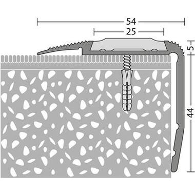 PRINZ 194 Trapkant 54x44mm Zilver 500cm