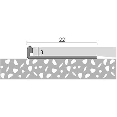 PRINZ 720 Afsluitprofiel edelstaal 250cm
