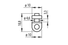 WEPRO Koordglijders | Zwart | 8cm | Wave rail