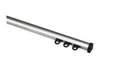 WEPRO Curva rail 400cm zilver wandpl. zwart
