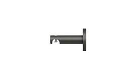 WEPRO Ø24mm Wandsteun enkel Zwart + dopje*