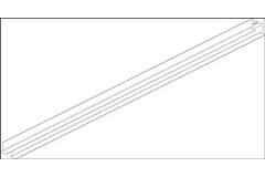 KS Inbouwrail compleet Wit 120cm