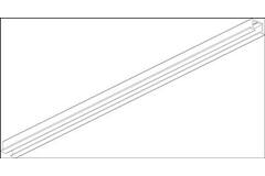 KS Inbouwrail compleet Wit 360cm