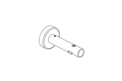 FOREST CRS Wandsteun enkel 8cm | Ø20mm | Wit