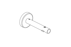 FOREST CRS Wandsteun enkel 12cm Ø28mm Antiek