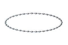 Ketting eindloos wit 150cm