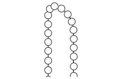 WEPRO Ketting eindloos | Grijs/transparant |100cm
