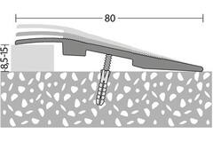 PRINZ 259 Aanloopprofiel 80mm Zilver 270cm