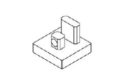 WEPRO Varius 20x20mm Eindknop Zilver brush